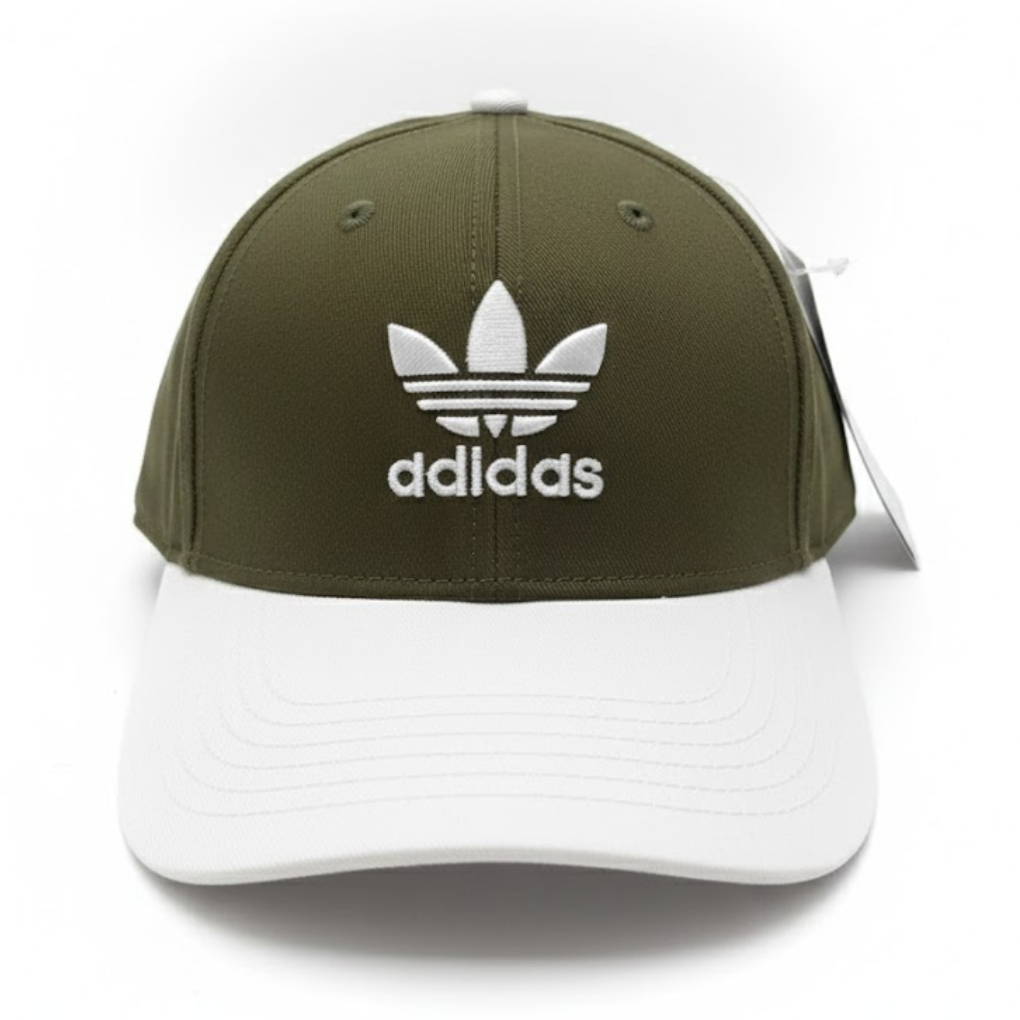 Adidas Originals Trefoil Baseball Cap –Olive & White